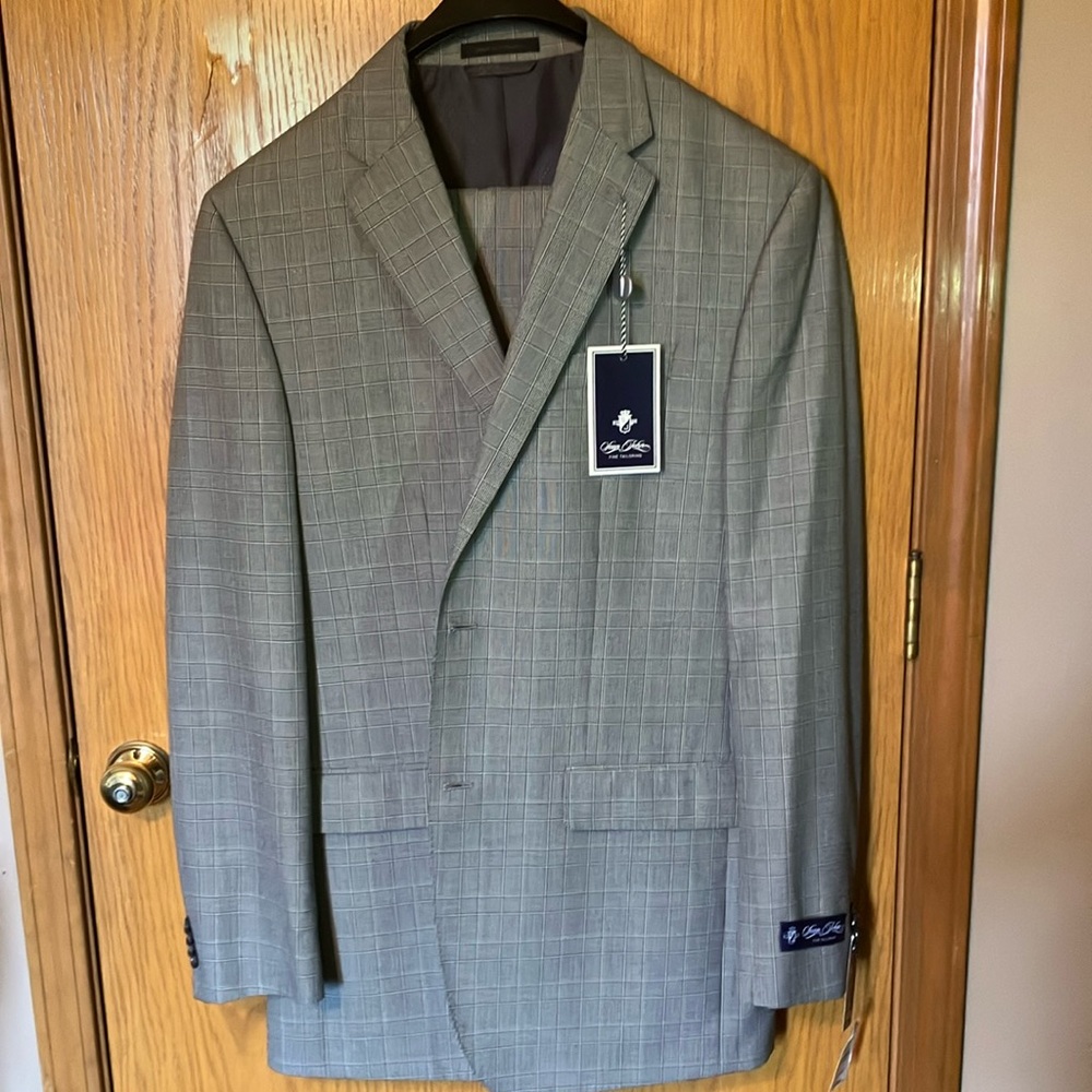 Suit Sean John Gray Sport Coat Classic Notch Lapel and PANTS set NEW NEVER WORN